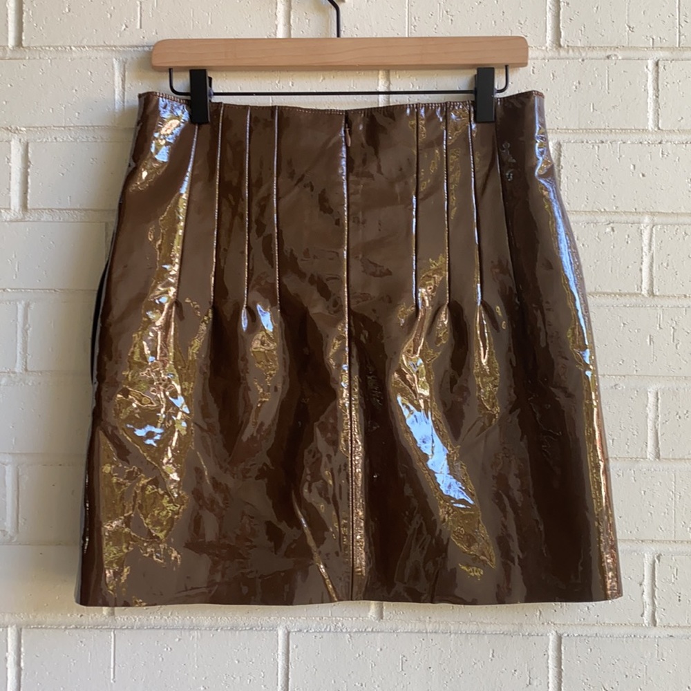 NWT Nina Ricci Patent Leather Mini Skirt - Picture 3 of 8